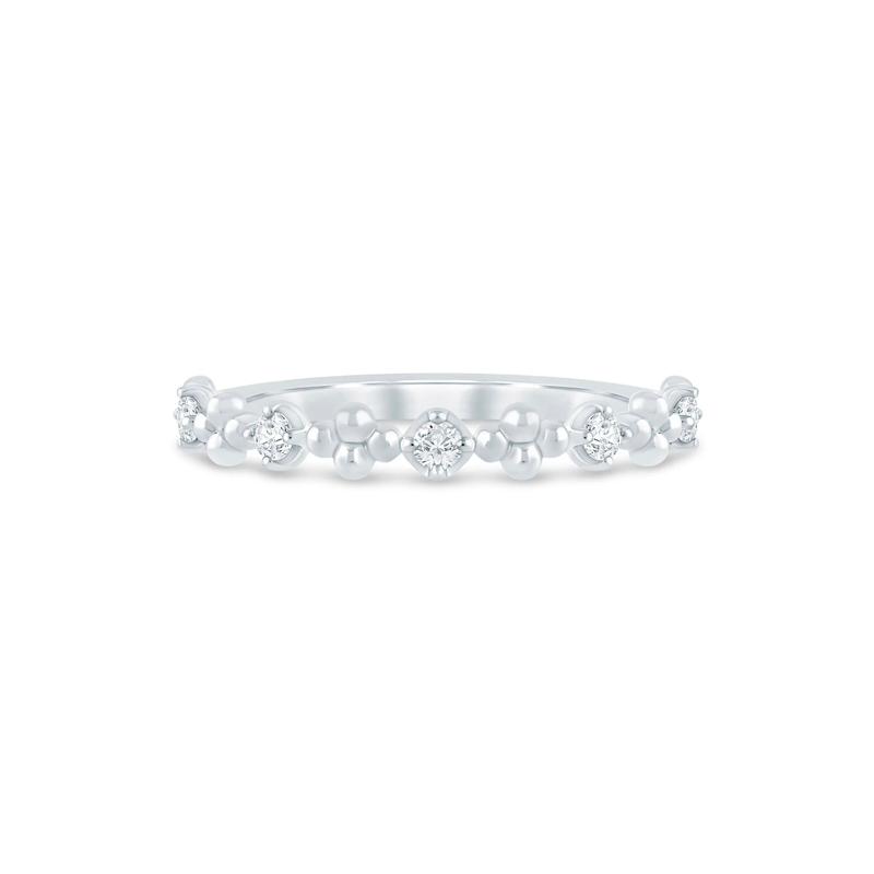 Lab Grown Diamond Stack Band in 10K White Gold &#40;1/8 ct. tw.&#41; – Image 1 of 3