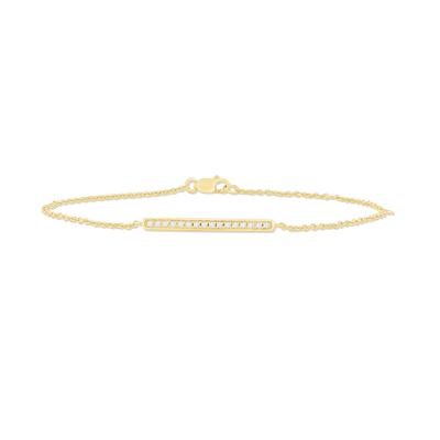 Diamond Bar Bracelet in 10K Yellow Gold (1/7 ct. tw.)