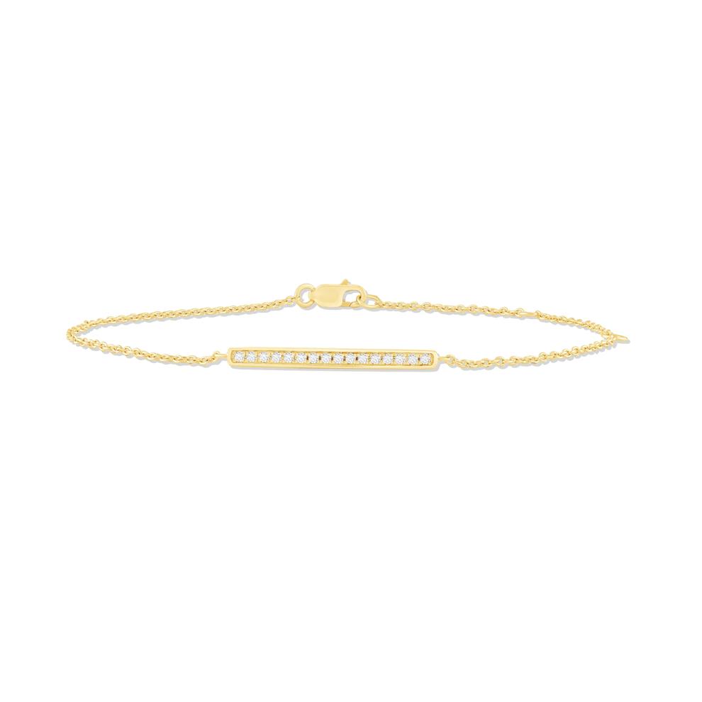 Diamond Bar Bracelet in 10K Yellow Gold (1/7 ct. tw.) – Image 1 of 2