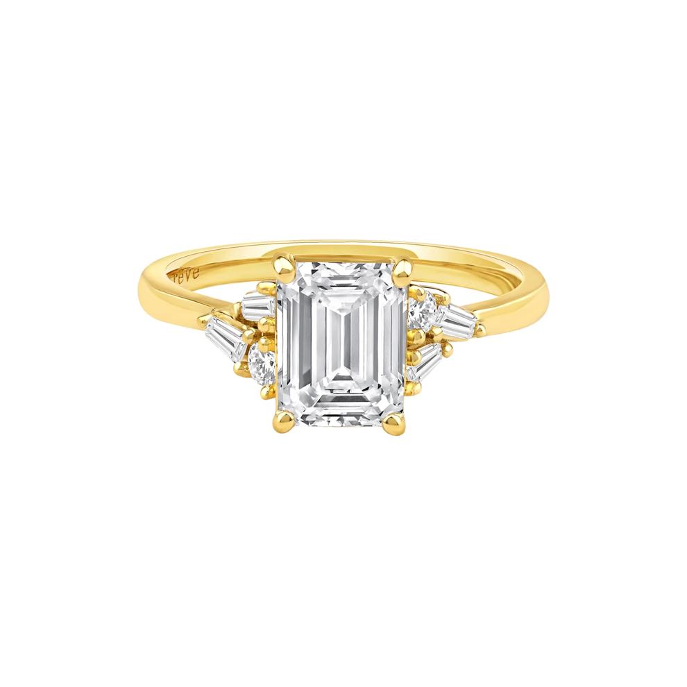 Lyla Lab Grown Diamond Emerald-Cut Engagement Ring in 14K Yellow Gold (2 1/4 ct. tw.) – Image 1 of 5