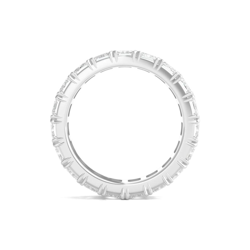 Lab Grown Emerald-Cut Diamond Eternity Band in 14K White Gold (7 ct. tw.) – Image 2 of 3