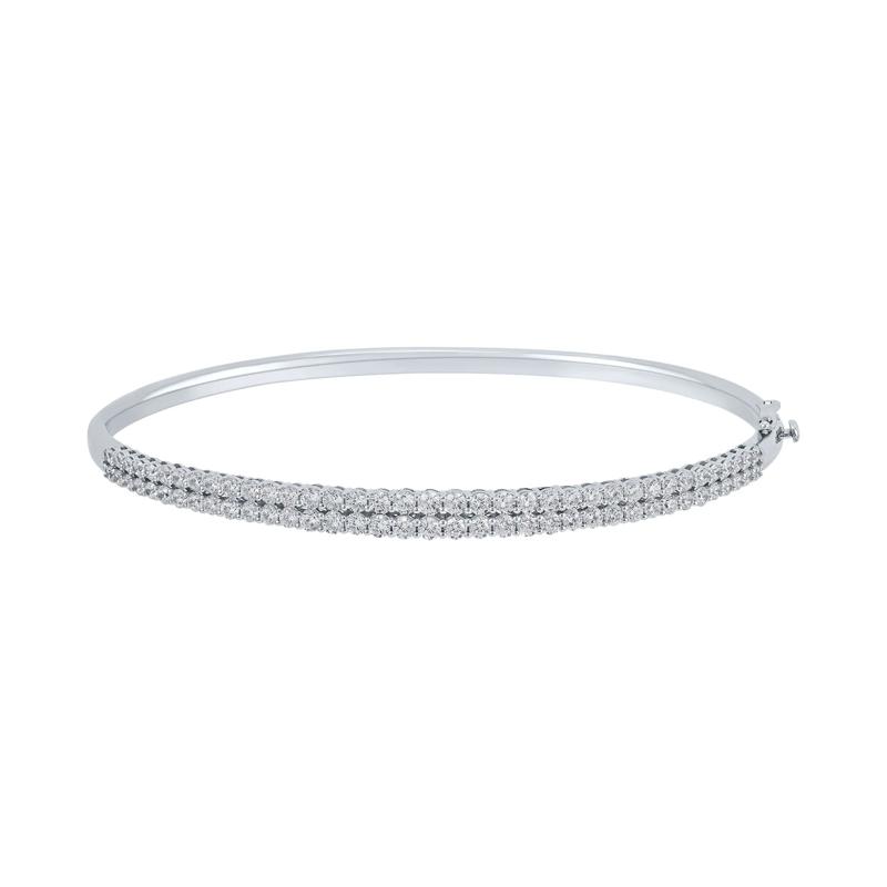 Lab Grown Diamond Bangle Bracelet in 14K White Gold &#40;2 ct. tw.&#41; – Image 1 of 1
