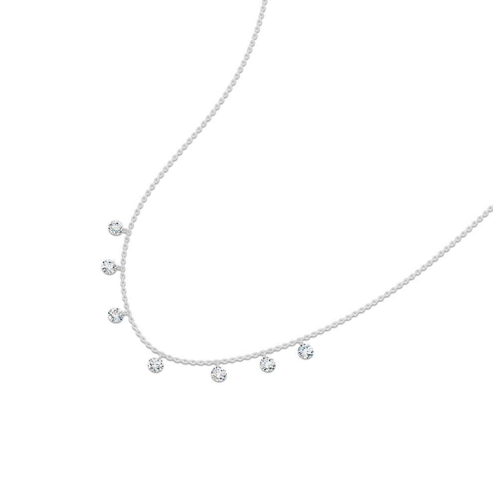 Lab Grown Diamond Pierced Station Necklace in 14K White Gold (1 1/2 ct. tw.) – Image 4 of 4