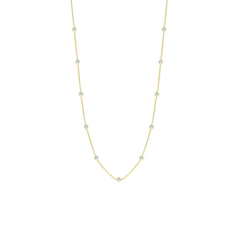 Lab Grown Diamond Bezel Station Necklace in 14K Yellow Gold &#40;1 ct. tw.&#41; – Image 1 of 2