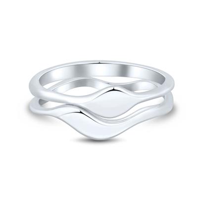 Wavy Band Set in Sterling Silver