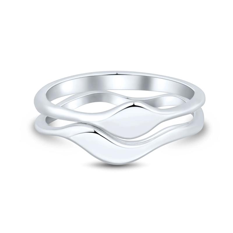 Wavy Band Set in Sterling Silver – Image 1 of 9