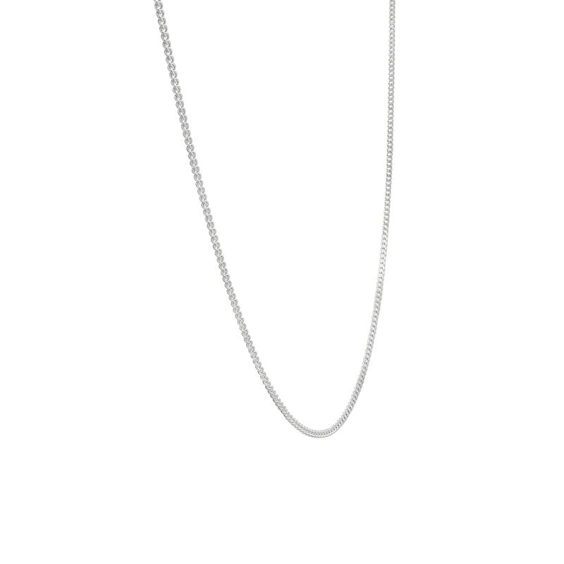 Mini Curb Chain Charm Necklace in Sterling Silver, 22&quot; – Image 3 of 4