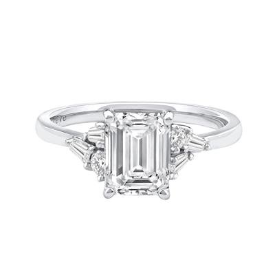 Lyla Lab Grown Diamond Emerald-Cut Engagement Ring in Platinum (2 1/4 ct. tw.)