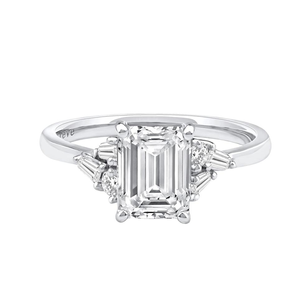 Lyla Lab Grown Diamond Emerald-Cut Engagement Ring in Platinum (2 1/4 ct. tw.) – Image 1 of 5