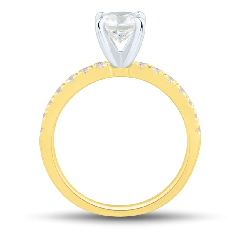 1/2 ct. tw. Brilliant-Cut Diamond Semi-Mount Engagement Ring in 14k Yellow Gold &#40;Setting Only&#41;  – Image 2 of 8
