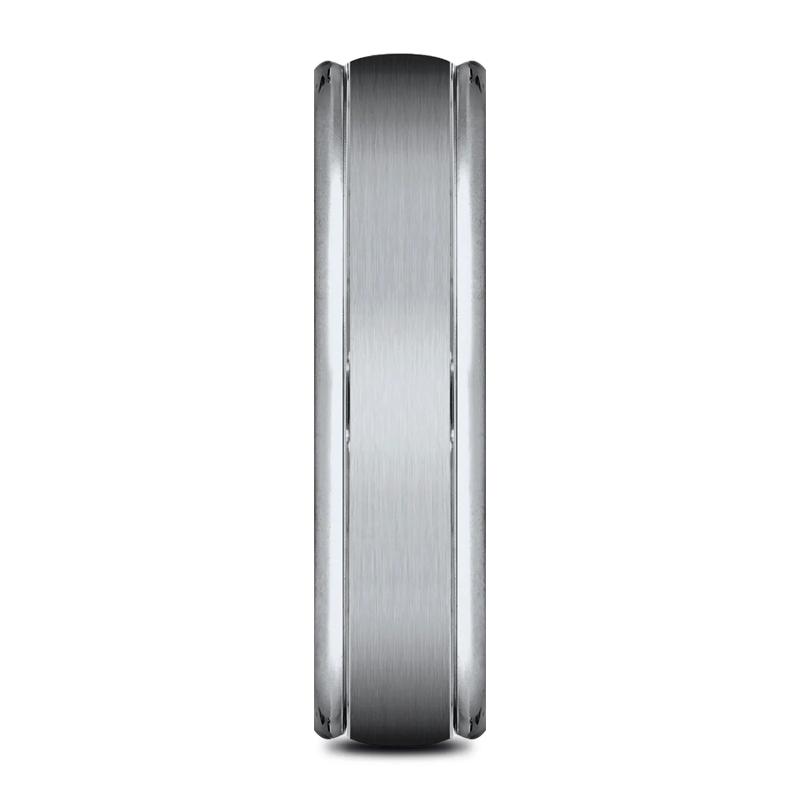 Men&#39;s Satin Finish Band in Titanium, 6MM – Image 3 of 3