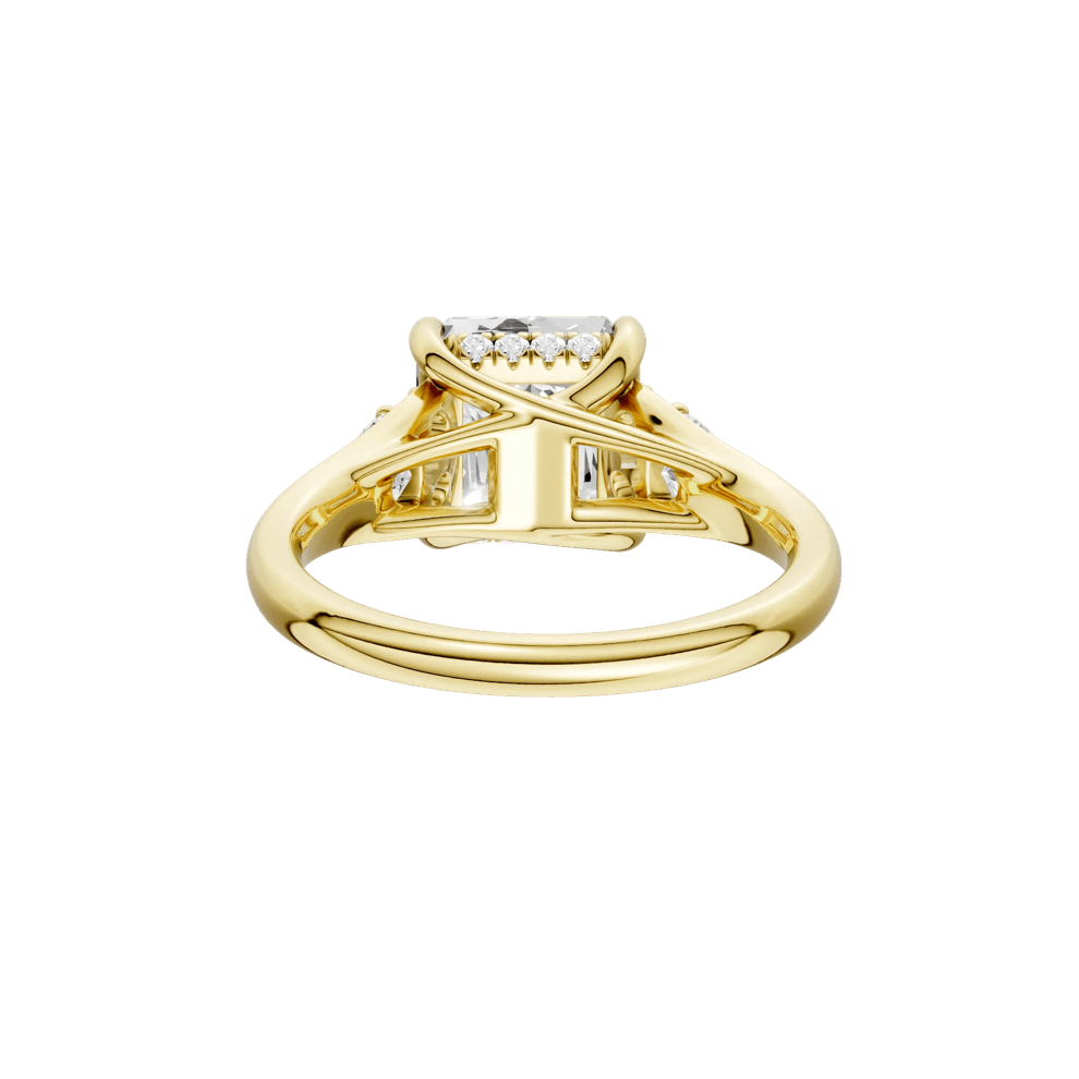 Wilma Lab Grown Diamond Asscher-Cut Center Engagement Ring in 14K Yellow Gold (4 1/2 ct. tw.) – Image 5 of 5