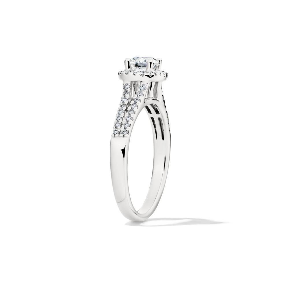 Diamond Halo Engagement Ring in 14K White Gold (3/4 ct. tw.) – Image 3 of 4