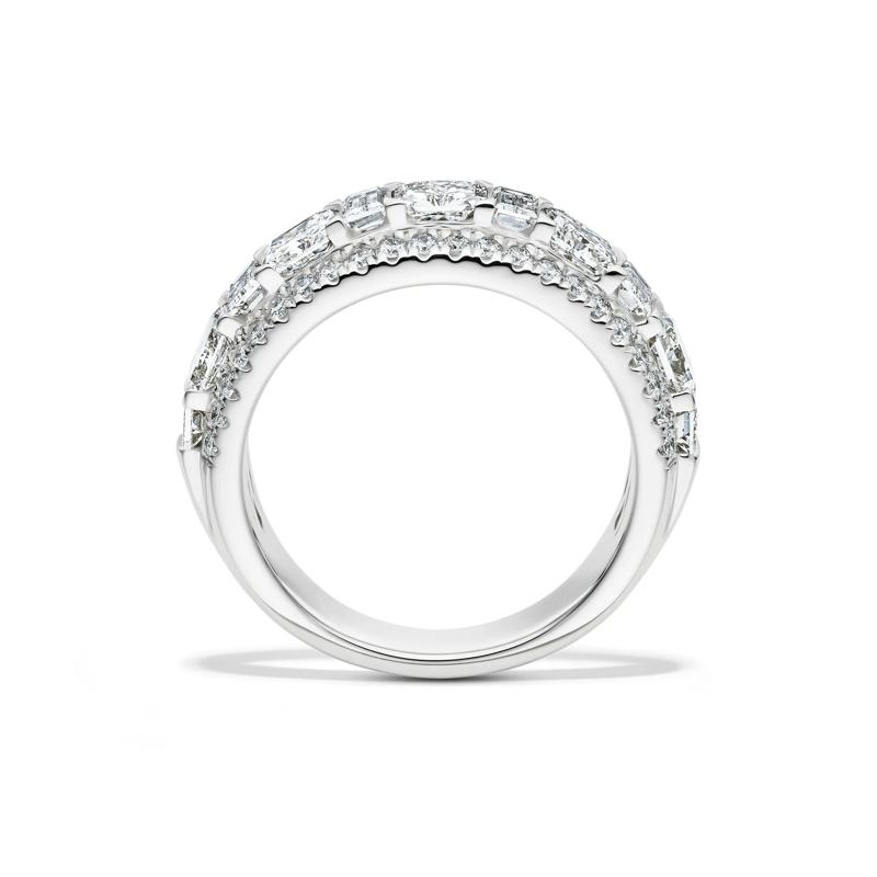 Lab Grown Diamond Multi-Row Anniversary Band in 14K White Gold (3 ct. tw.) – Image 2 of 4