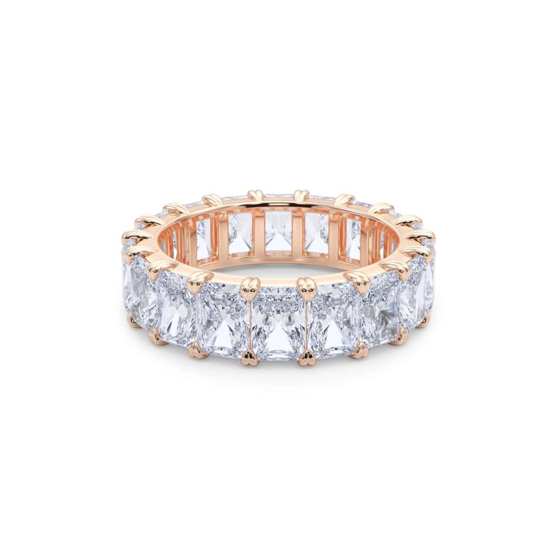 Lab Grown Diamond Radiant-Cut Eternity Band in 14K Rose Gold &#40;7 ct. tw.&#41; – Image 5 of 5