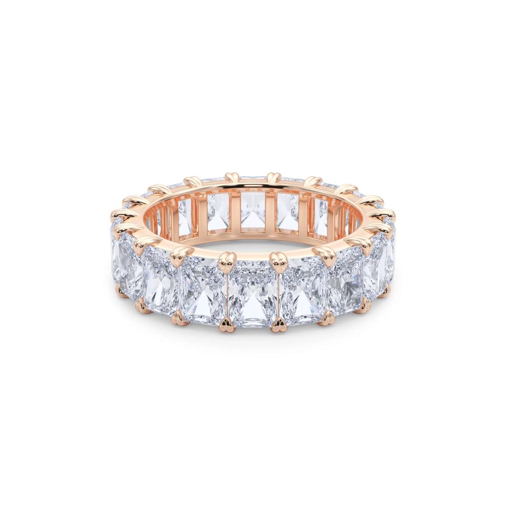 Lab Grown Diamond Radiant-Cut Eternity Band in 14K Rose Gold (7 ct. tw.) – Image 5 of 5