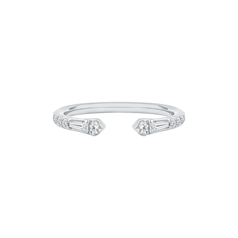 Lab Grown Diamond Open Anniversary Band in 14K White Gold &#40;1/3 ct. tw.&#41; – Image 1 of 3