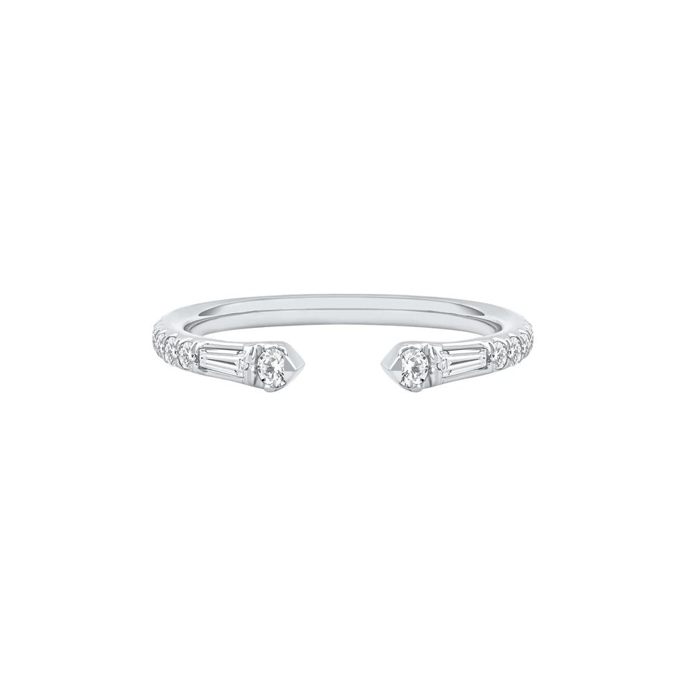 Lab Grown Diamond Open Anniversary Band in 14K White Gold (1/3 ct. tw.) – Image 1 of 3