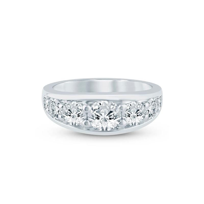 Lab Grown Diamond Graduated Channel Band in 14K White Gold &#40;2 ct. tw.&#41; – Image 1 of 3