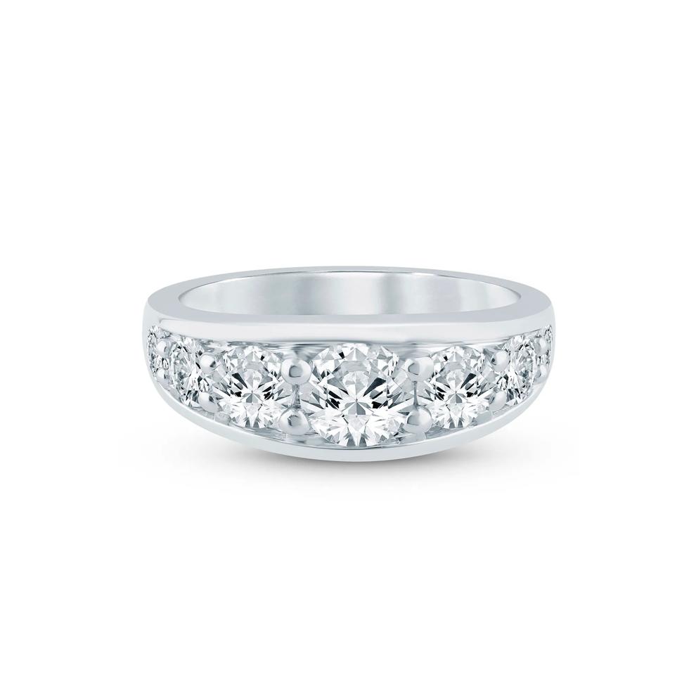 Lab Grown Diamond Graduated Channel Band in 14K White Gold (2 ct. tw.) – Image 1 of 3