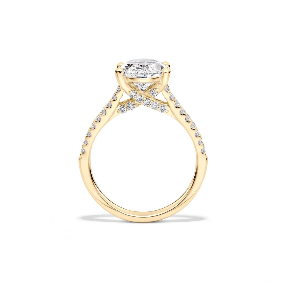 Lab Grown Diamond Oval Engagement Ring in 14K Yellow Gold (3-1/2 ct. tw.) – Image 2 of 4