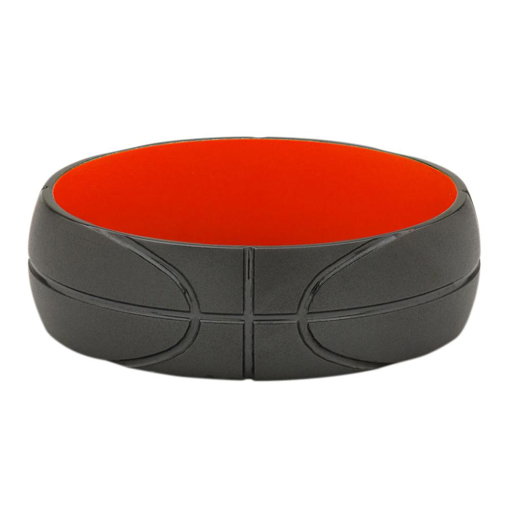 Men's Domed Basketball Band in Zirconium, 8MM – Image 1 of 3
