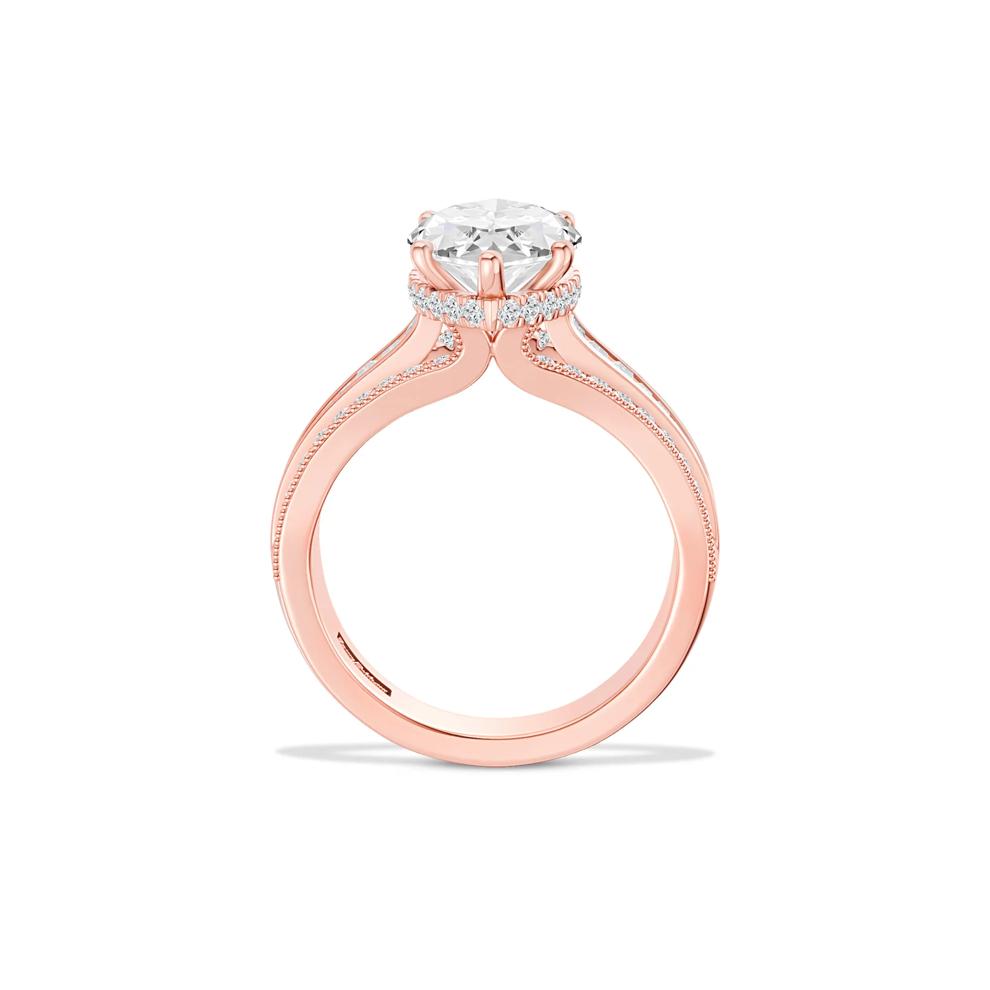Lab Grown Diamond Marquise Center Engagement Ring in 14K Rose Gold (3 3/4 ct. tw.) – Image 2 of 4