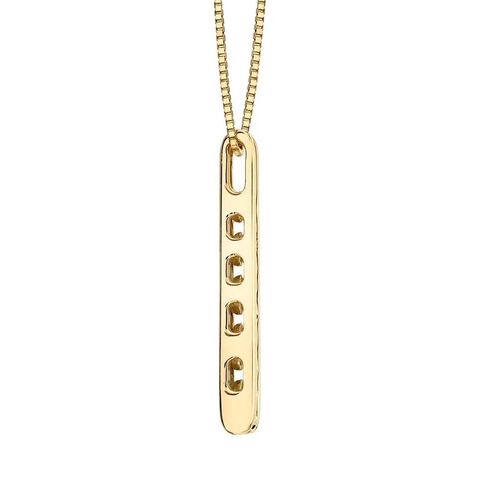 Diamond Journey Pendant with Ladder Design in 14K Yellow Gold (1/2 ct. tw.) – Image 2 of 3