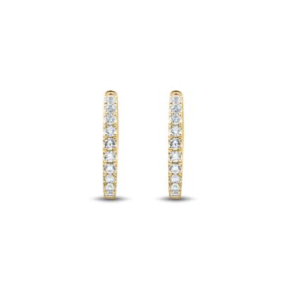 Lab Grown Diamond Hoop Earrings in 14K Gold
