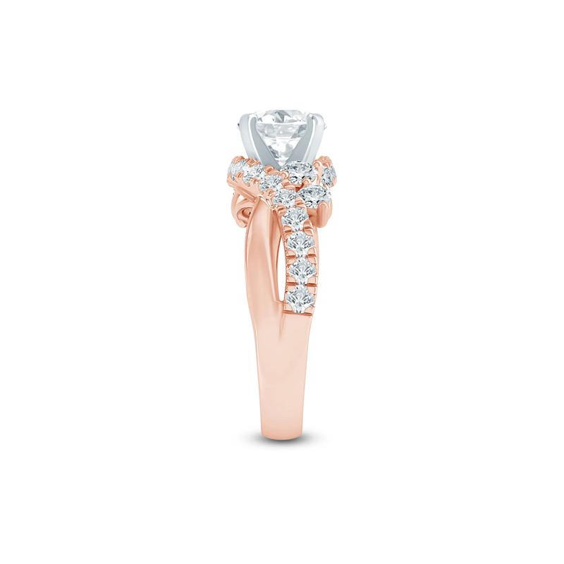Diamond Semi-Mount Engagement Ring in 14K Rose Gold &#40;1 ct. tw.&#41; &#40;Setting Only&#41; – Image 5 of 6