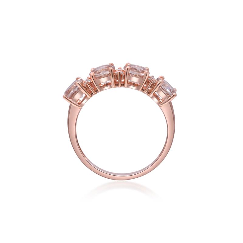 Morganite &amp; Diamond Ring in 10K Rose Gold &#40;1/10 ct. tw.&#41; – Image 2 of 5