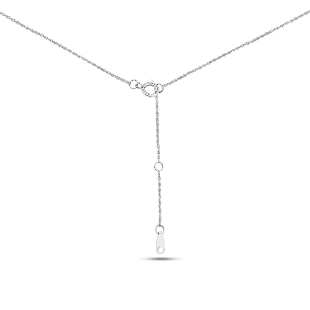 Lab Grown Graduated Diamond Necklace in 14K White Gold (1/2 ct. tw.) – Image 3 of 3