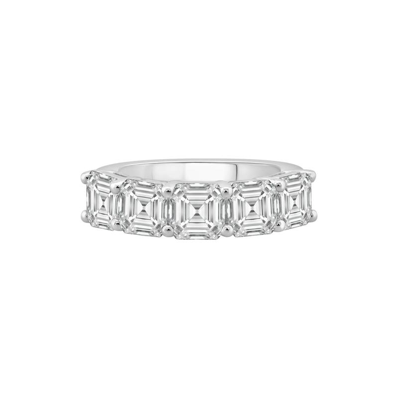 Lab Grown Diamond Asscher-Cut Anniversary Band in 14K White Gold &#40;5 ct. tw.&#41; – Image 1 of 4