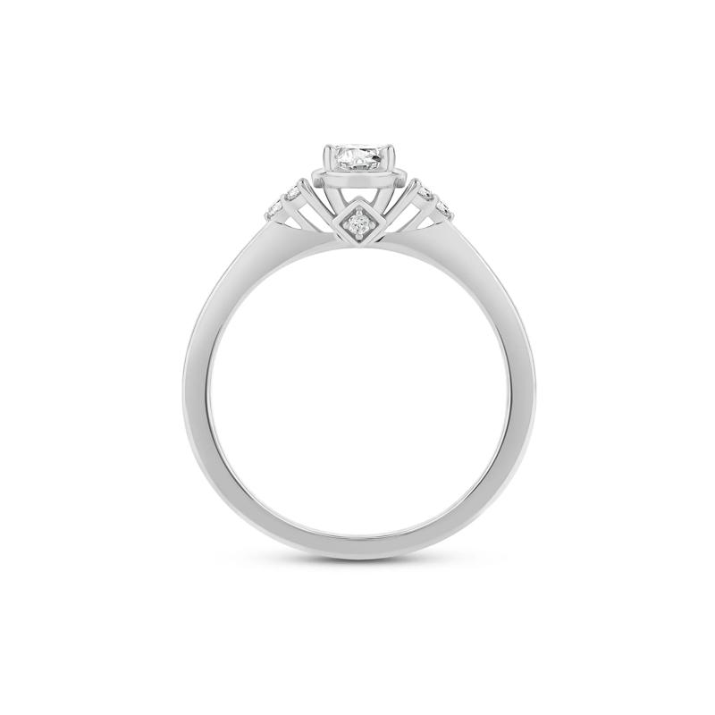 Oval Diamond Engagement Ring in 14K White Gold &#40;5/8 ct. tw.&#41; – Image 2 of 4
