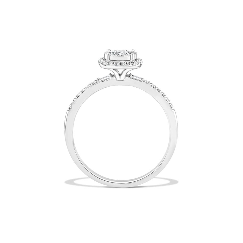 Lab Grown Diamond Round Center Promise Ring  in 10K White Gold (1/2 ct. tw.) – Image 2 of 4