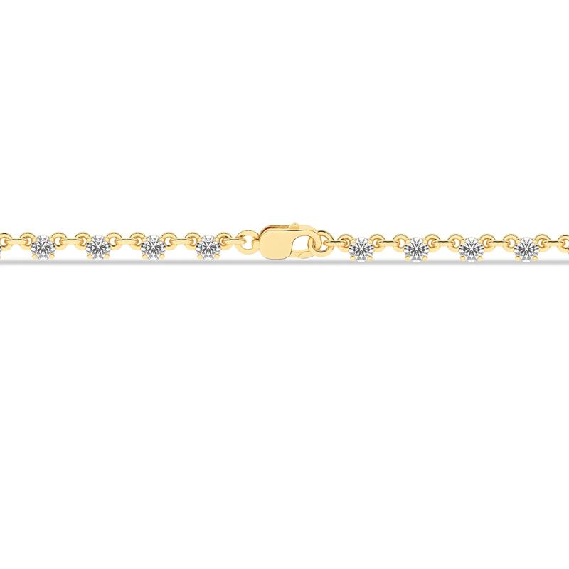 Lab Grown Diamond Tennis Necklace in 14K Yellow Gold &#40;5 ct. tw.&#41; – Image 3 of 3
