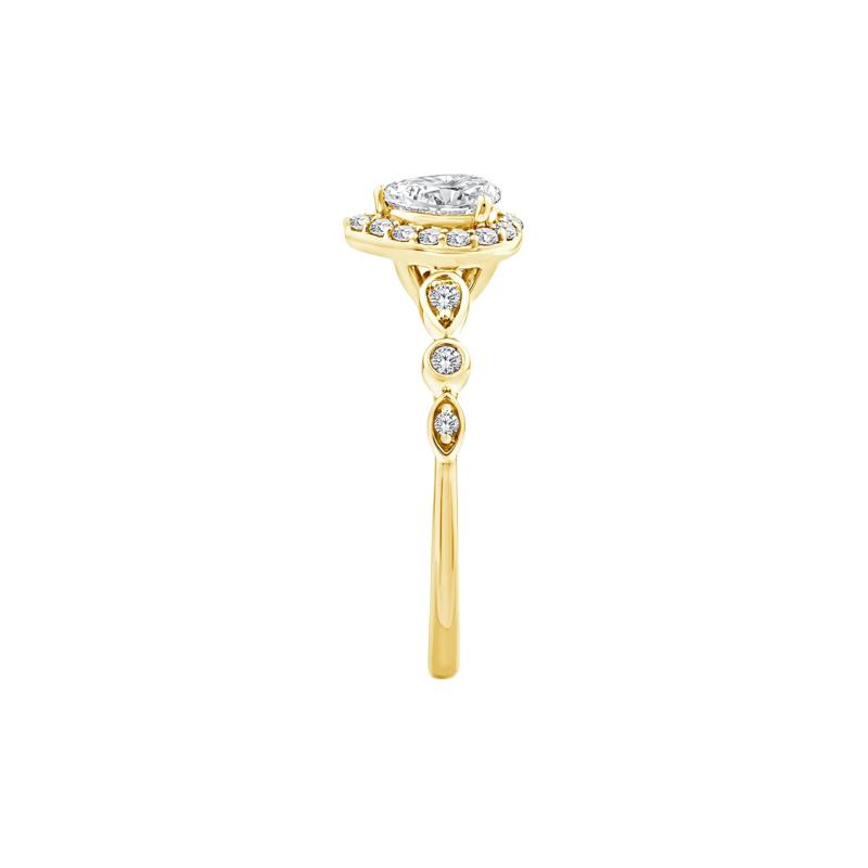 Lab Grown Diamond Pear Promise Ring in 10K Yellow Gold &#40;1/2 ct. tw.&#41; – Image 3 of 3