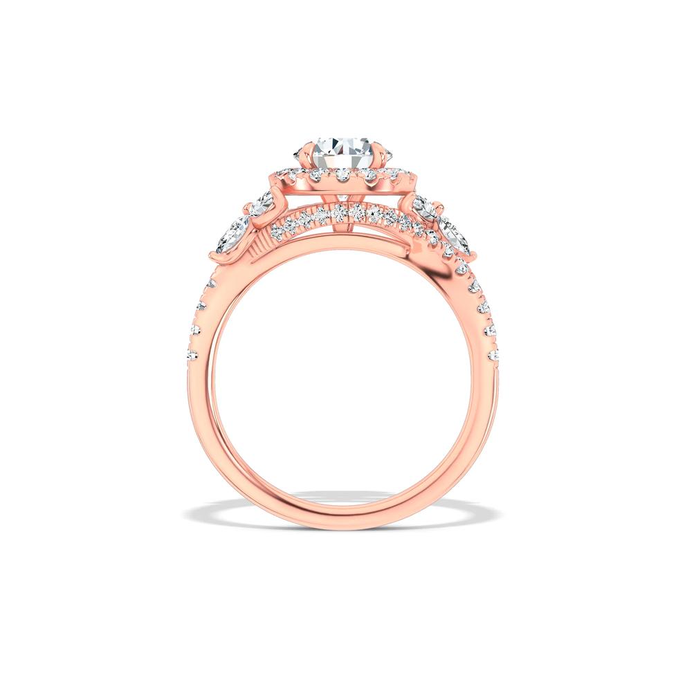 Lab Grown Diamond Round Bypass Engagement Ring in 14K Rose Gold (1 3/4 ct. tw.) – Image 2 of 4