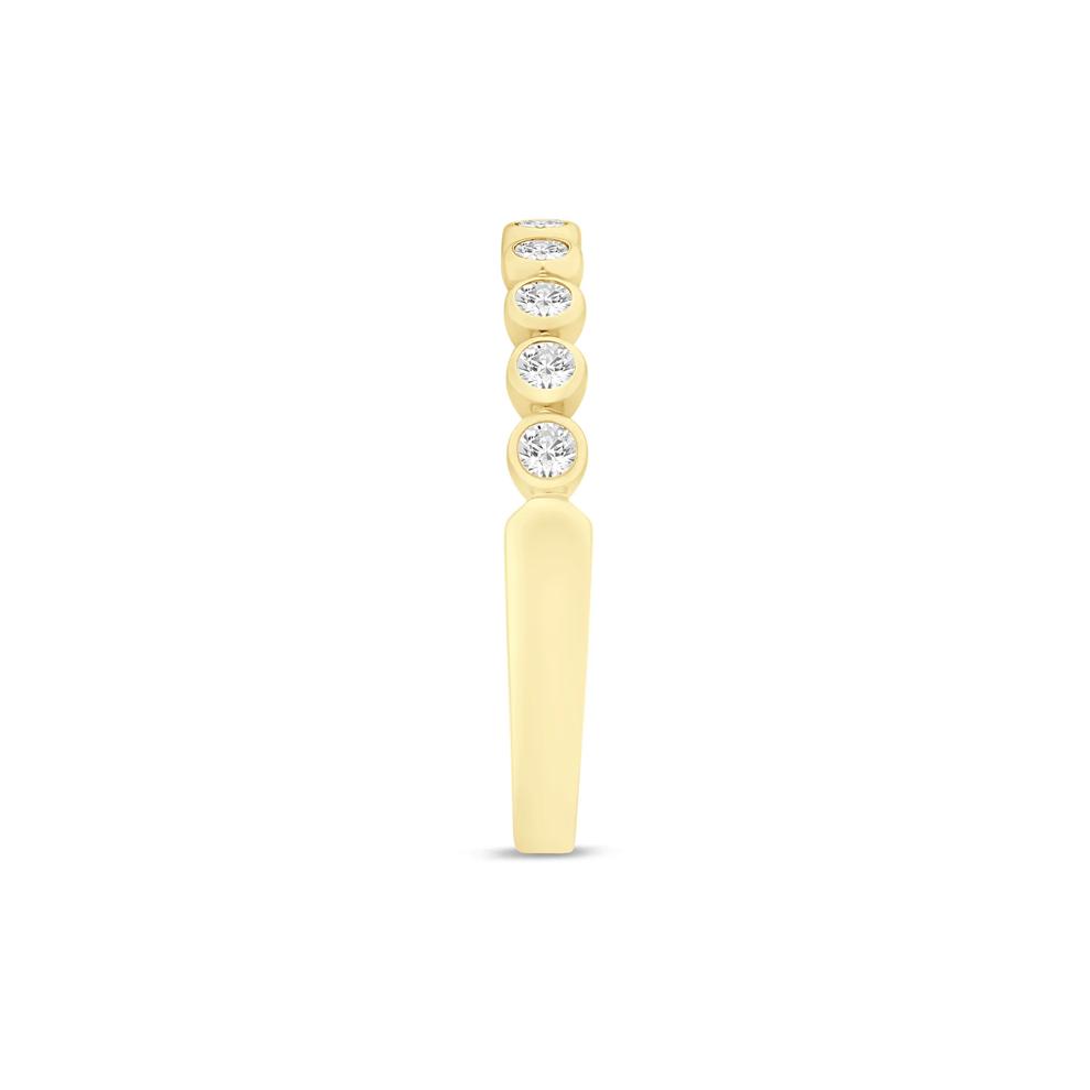 Lab Grown Diamond Bezel-Set Stack Band in 10K Yellow Gold (1/4 ct. tw.) – Image 3 of 3