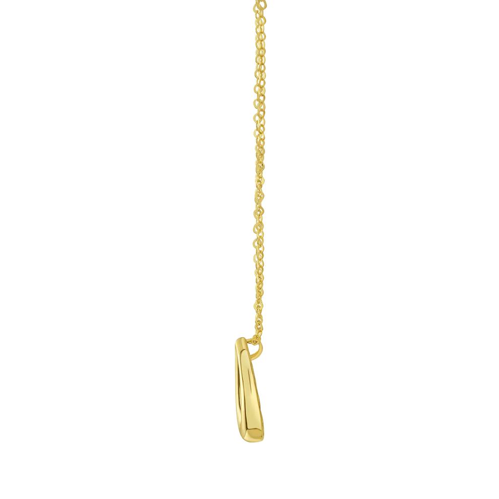 Open Teardrop Necklace in 14K Yellow Gold – Image 2 of 2