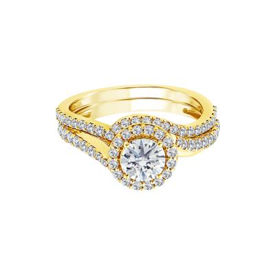 Lab Grown Diamond Engagement Ring Set in 10K Gold