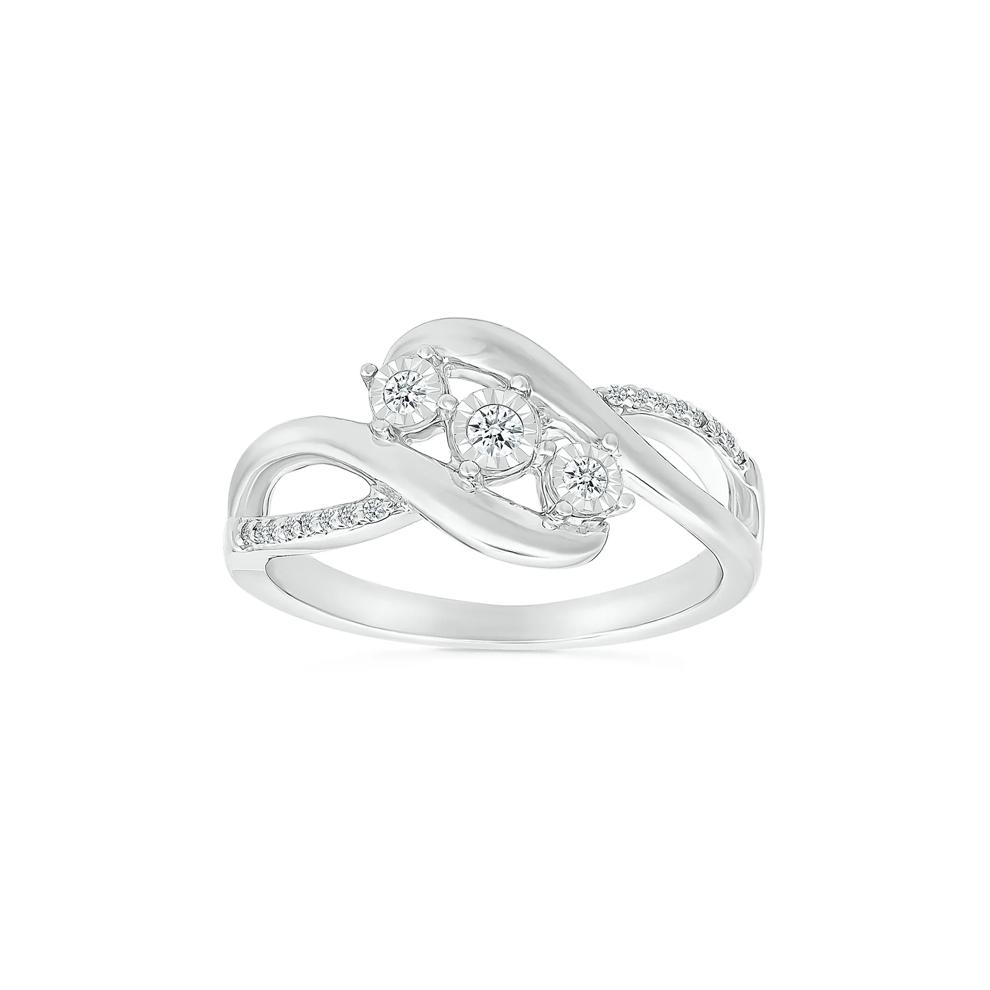 Diamond Promise Ring in 10K White Gold (1/8 ct. tw.) – Image 1 of 5