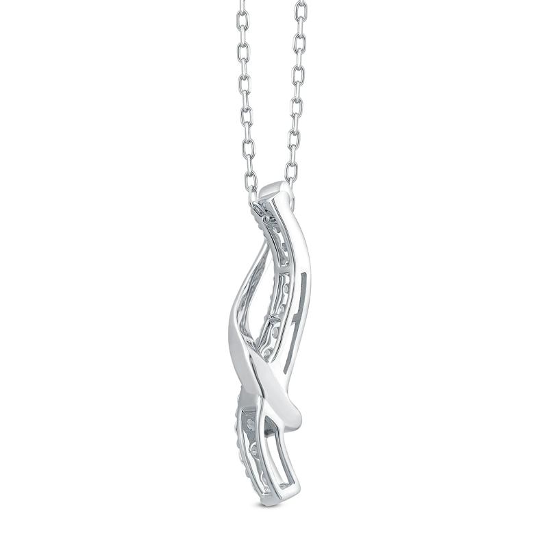 Diamond Twist Pendant in 10K White Gold &#40;1/4 ct. tw.&#41; – Image 3 of 4