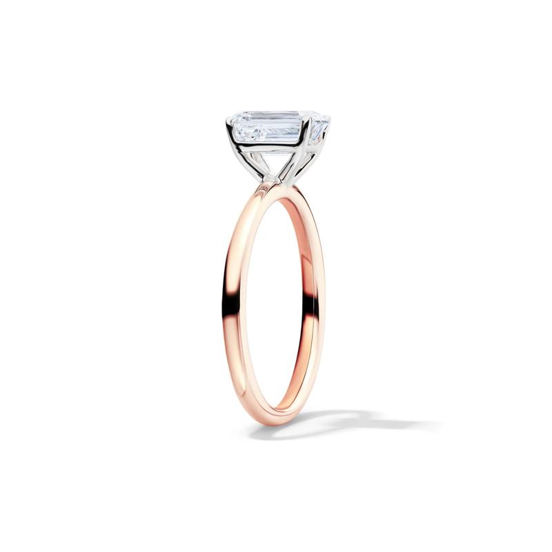 Lab Grown Diamond Emerald-Cut Solitaire Ring in 14K Rose Gold &#40;1 1/2 ct.&#41; – Image 3 of 4