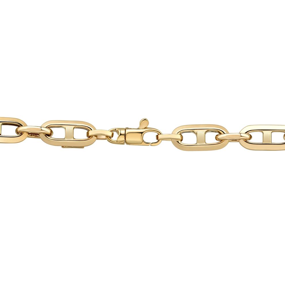 Mariner and Oval-Link Bracelet in 10K Yellow Gold, 7.5" – Image 2 of 3