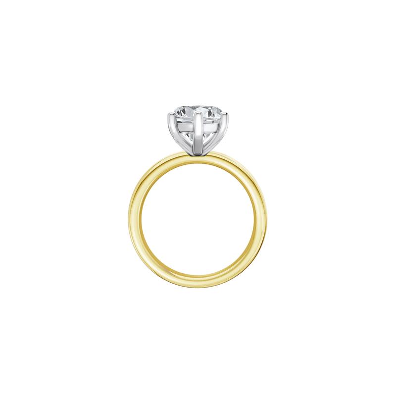 Lab Grown Diamond Marquise Solitaire Engagement Ring in 14K Yellow &amp; White Gold &#40;5 ct.&#41; – Image 2 of 4