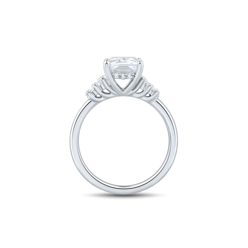Lab Grown Radiant-Cut Diamond Engagement Ring in 14K White Gold &#40;3 1/2 ct. tw.&#41; – Image 2 of 3