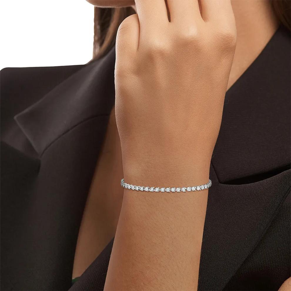 2 ct. tw. Diamond Tennis Bracelet in 10K White Gold – Image 2 of 2