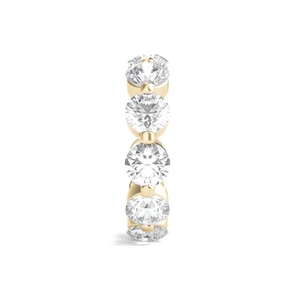 Round Brilliant-Cut Lab Grown Diamond Eternity Band in 14k Yellow Gold (7 ct. tw.) – Image 3 of 3
