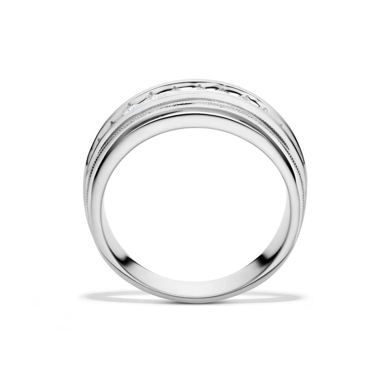 Men&rsquo;s Diamond Channel Set Ring in 14K White Gold &#40;1/2 ct. tw.&#41; – Image 2 of 4
